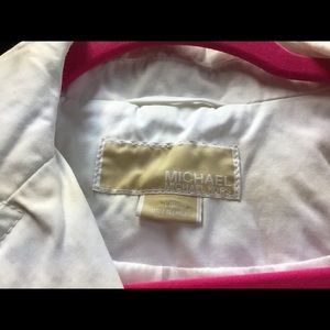 Micheal kors white rain pea coat rain